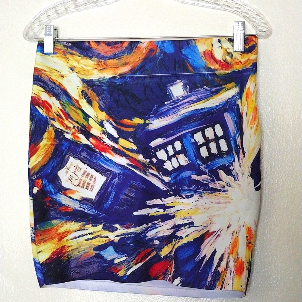 Her Universe Doctor Who Exploding Tardis Mini Skirt